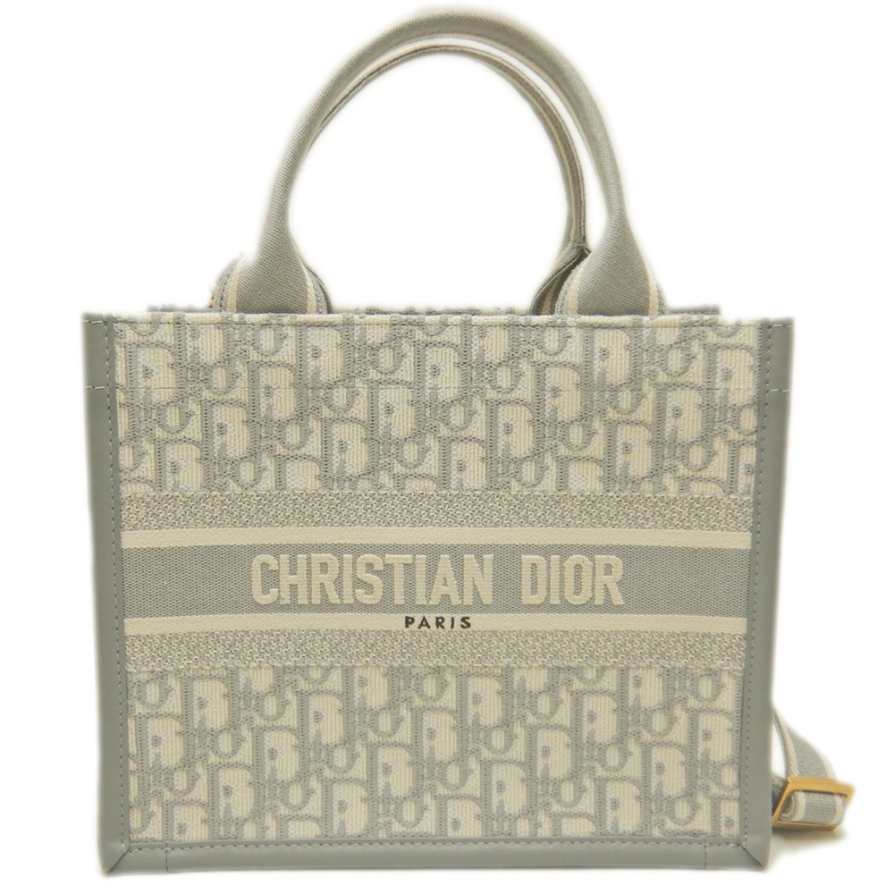 Christian Dior Book Tote S M1325CZBB-M20I Bag Calfskin Grey Women's 254224